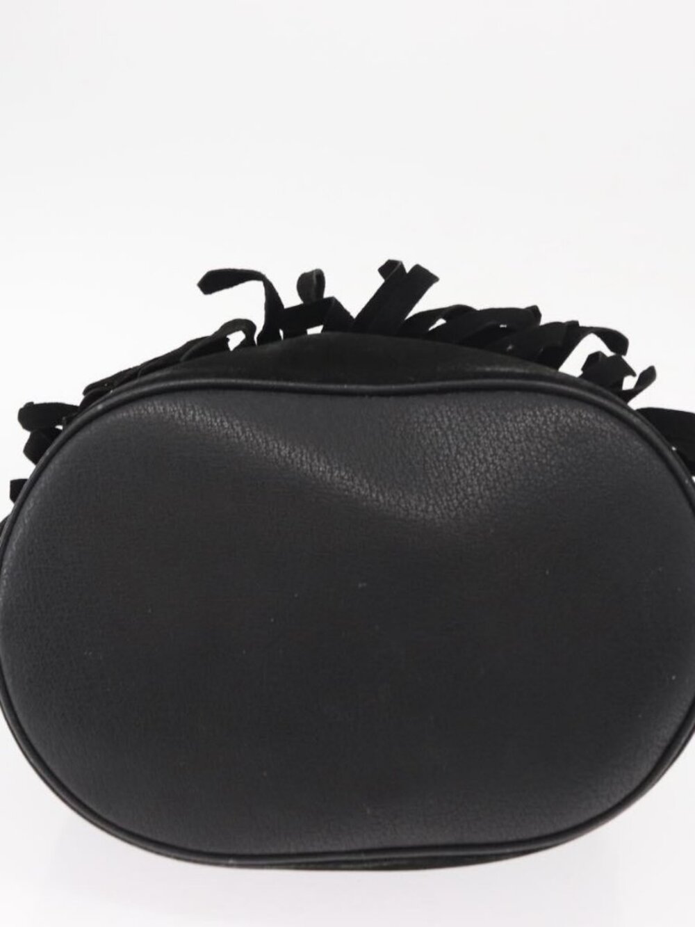 GUCCI Shoulder Bag Suede Leather Black Gold Auth BA8456 - Picture 6 of 16